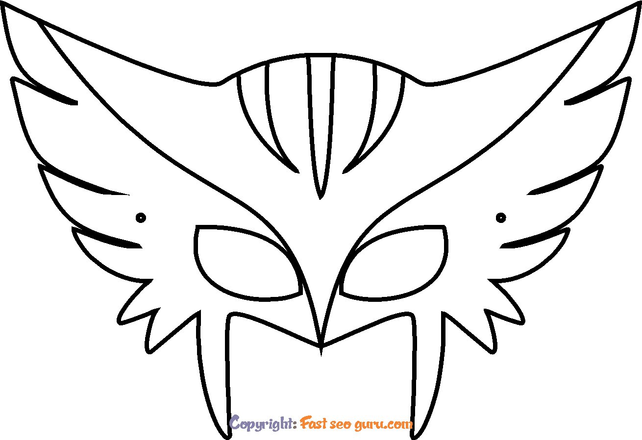 mask wolverine coloring pages to print
